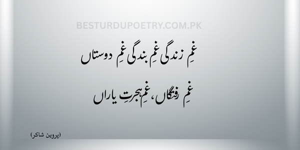 غمِ زندگی غمِ بندگی غمِ دوستاں
غمِ رفتگاں، غمِ ہجرتِ یاراں